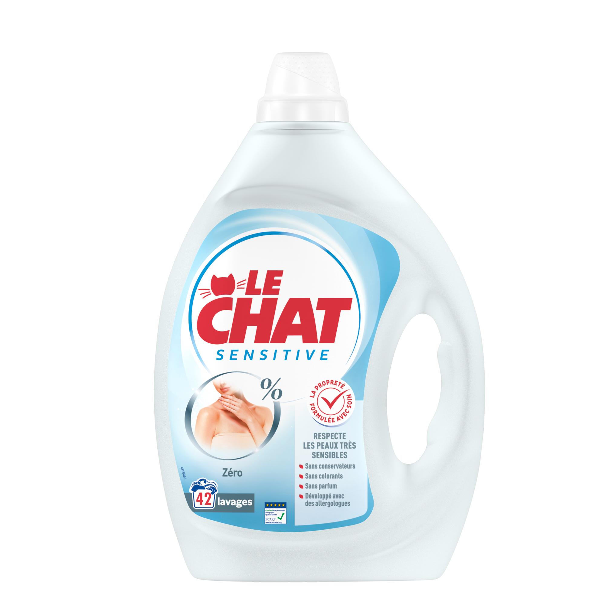 Le Chat Sensitive – 60 Lavages (3L) – Lessive Liquide