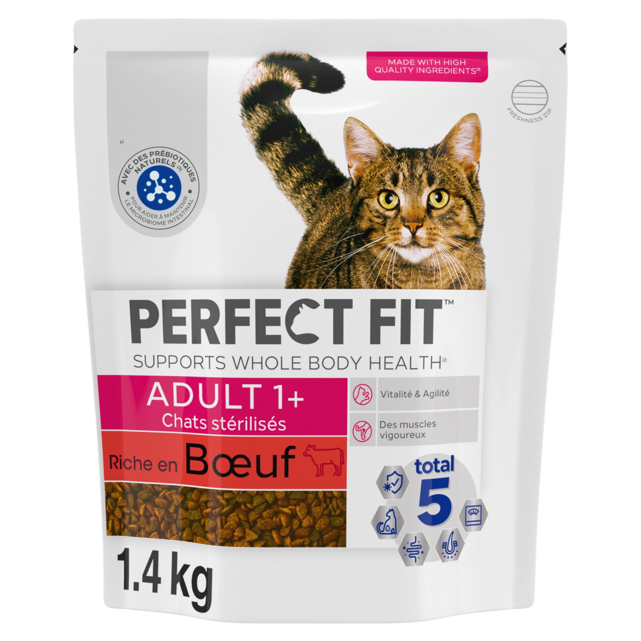 PURINA One bifensis croquettes au bœuf sans céréales pour chat stérilisé  1.1kg pas cher 