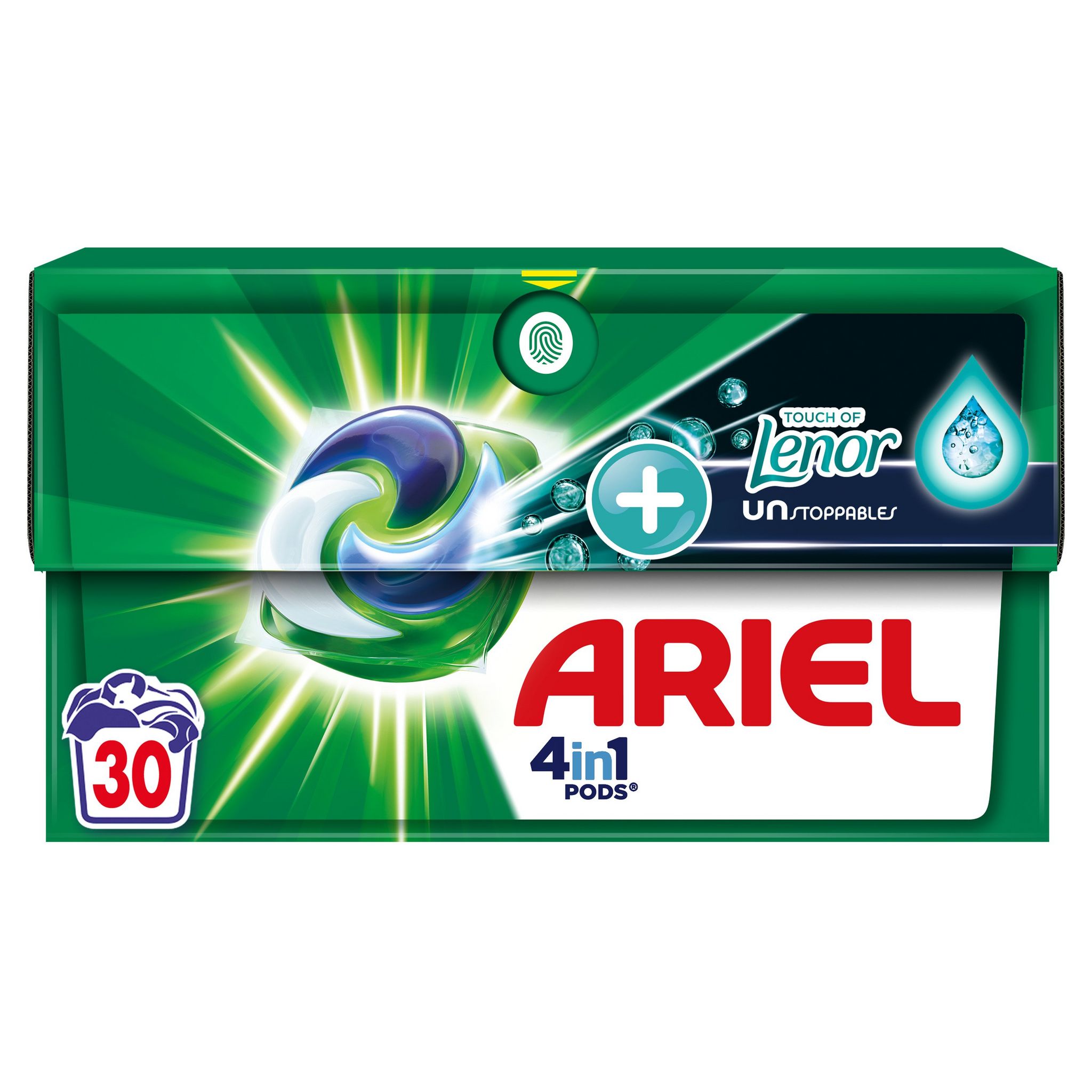 ARIEL Pods lessive capsules + touche de lenor unstoppables 20 capsules pas  cher 