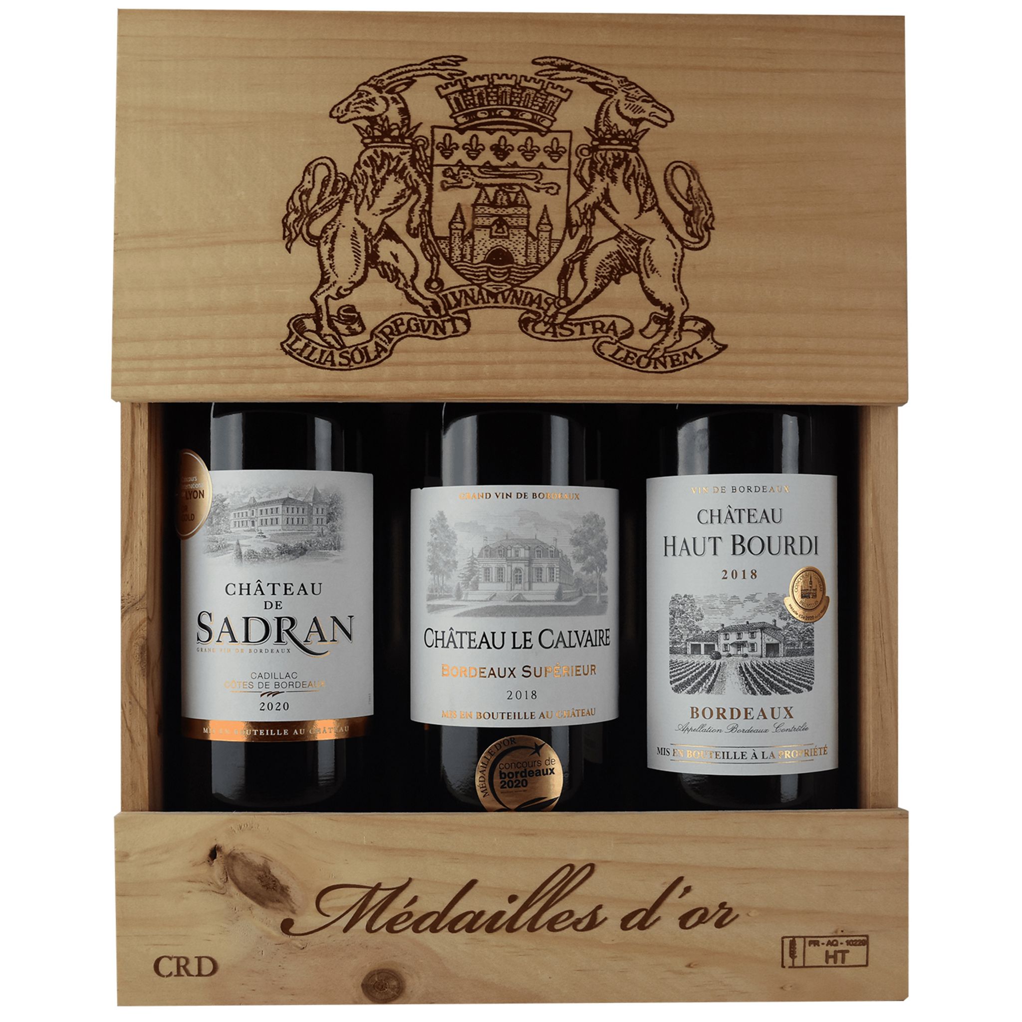 Coffret ouvre-bouteille en bouteille, bordeaux