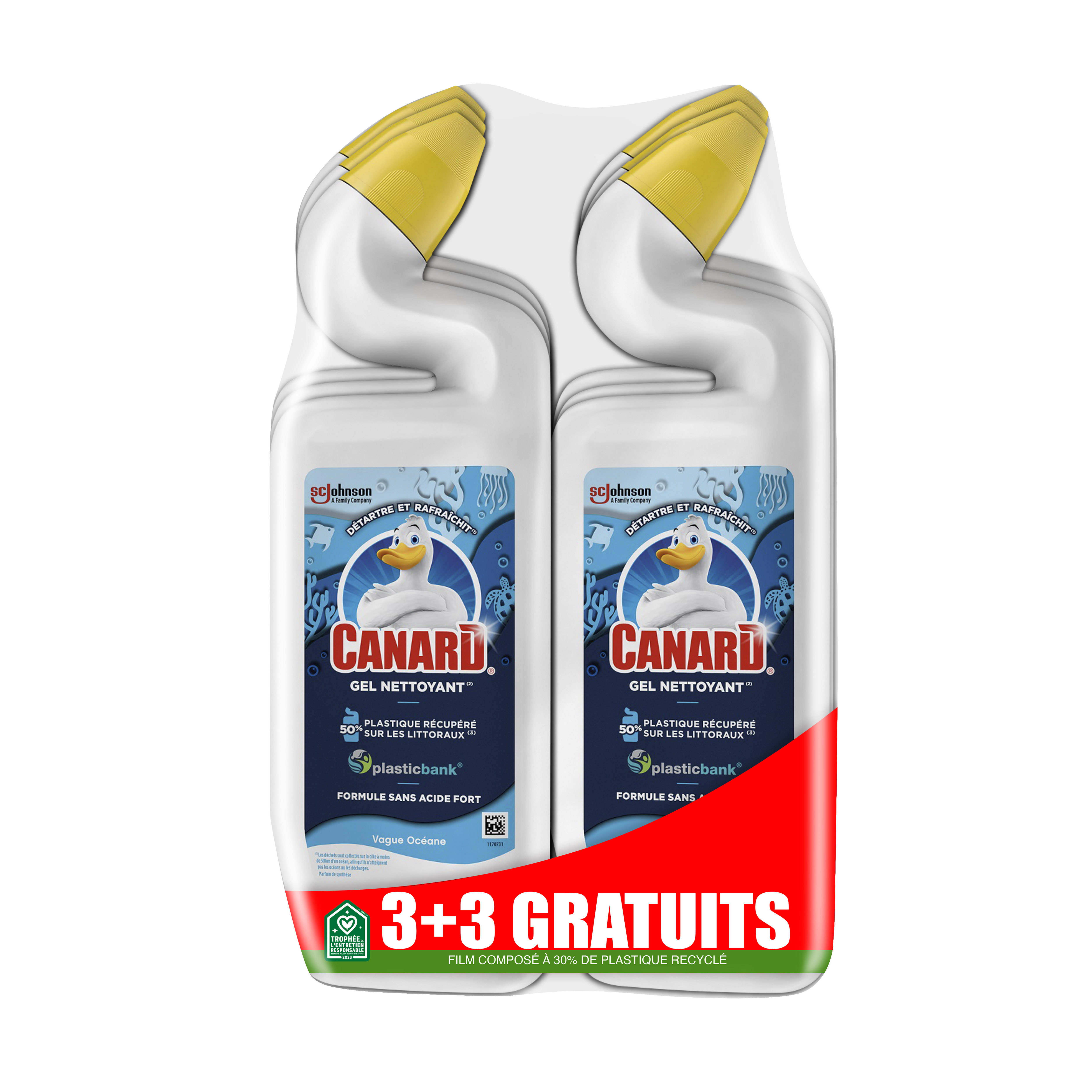 Gel WC Action intense marine, Canard LOT DE 2 (2 x 750 ml)