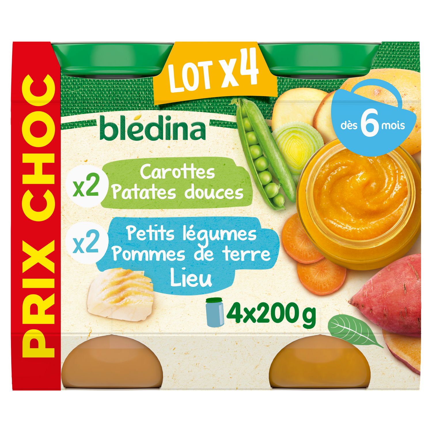 BLEDINA Blédîner brique céréales lactées légumes variés dès 12 mois 2x250ml  pas cher 