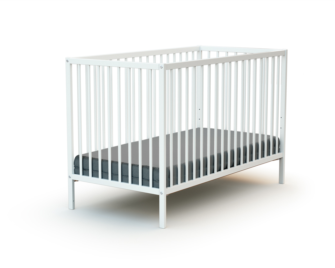 Lit cage pour bébé 120 X 60 avec sommier réglable en hauteur