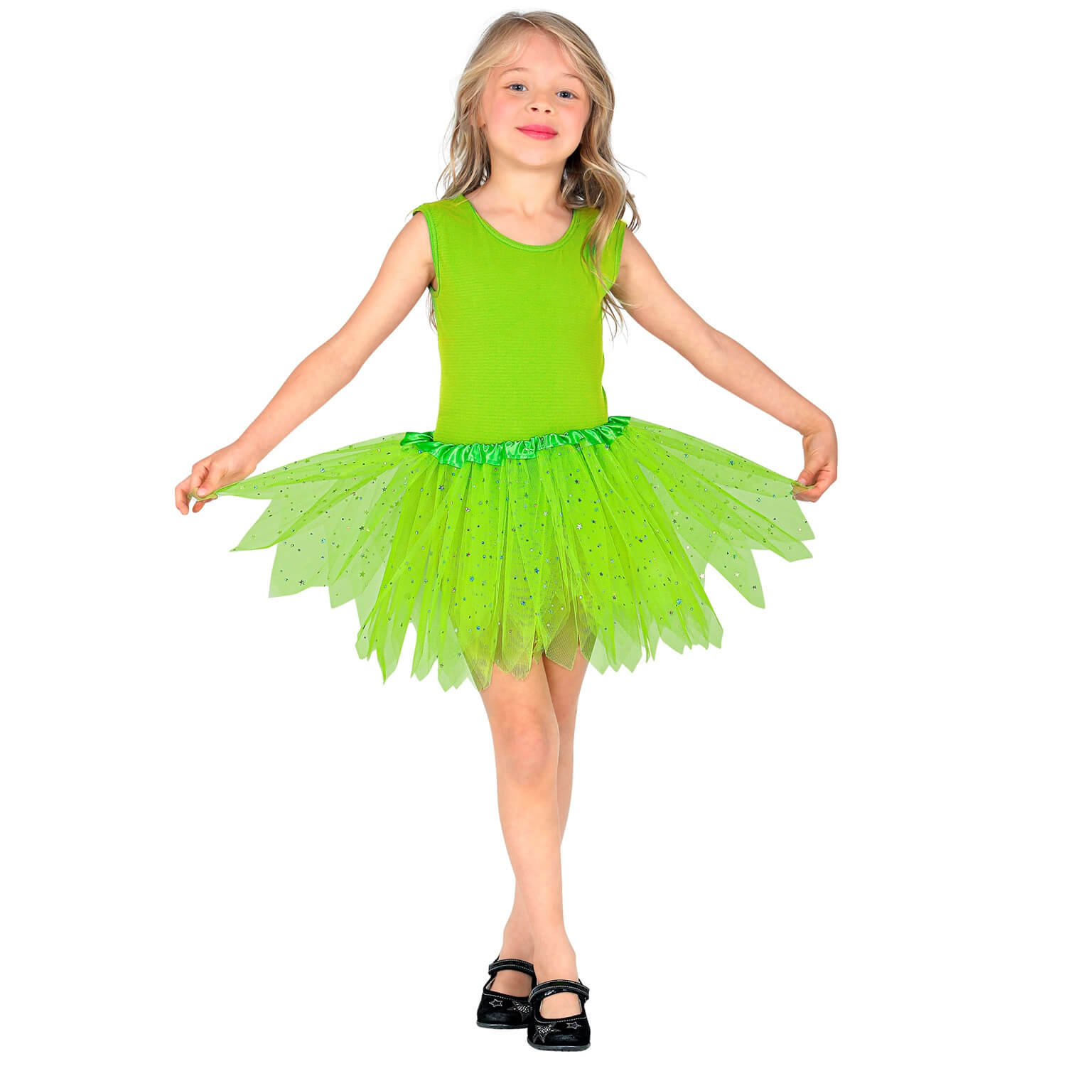 WIDMANN Jupon Tutu Brillant Vert - Enfant pas cher 