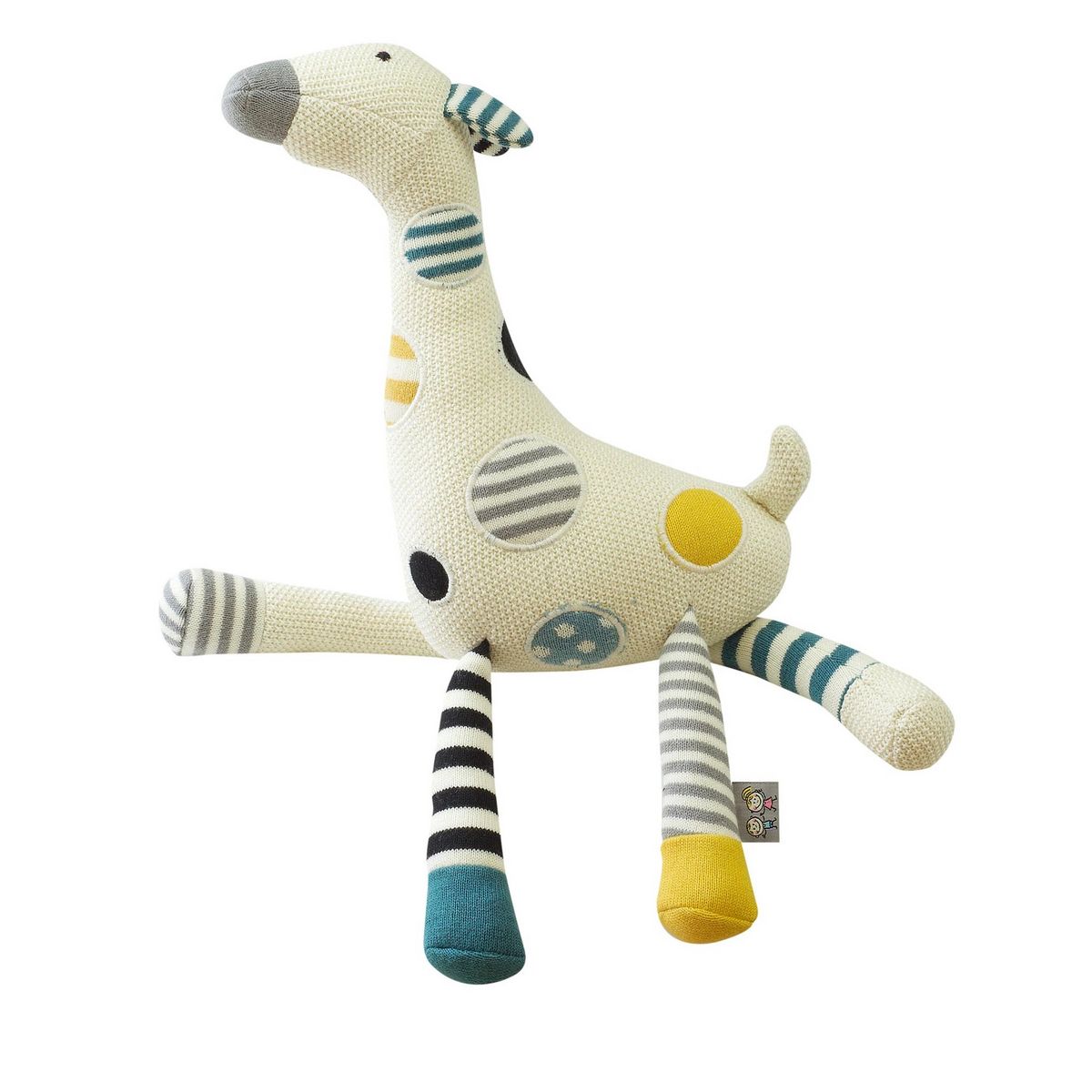 SEVIRA KIDS Peluche en coton maille tricot - Doudou Girafe SEVIRA KIDS
