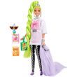 barbie poupée mannequin barbie extra natte vert fluo