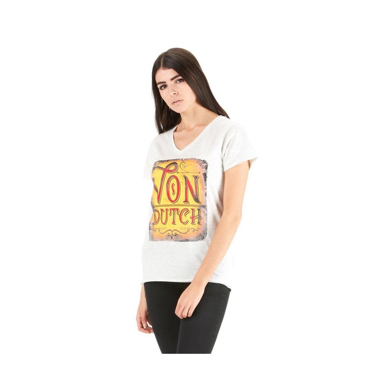 VONDUTCH T-shirt pailleté femme Col V Play