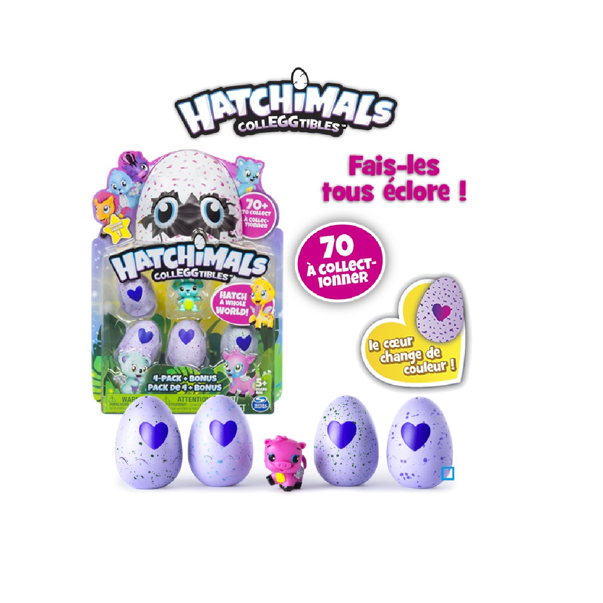 SPIN MASTER Pack de 5 Hatchimals pas cher Auchan