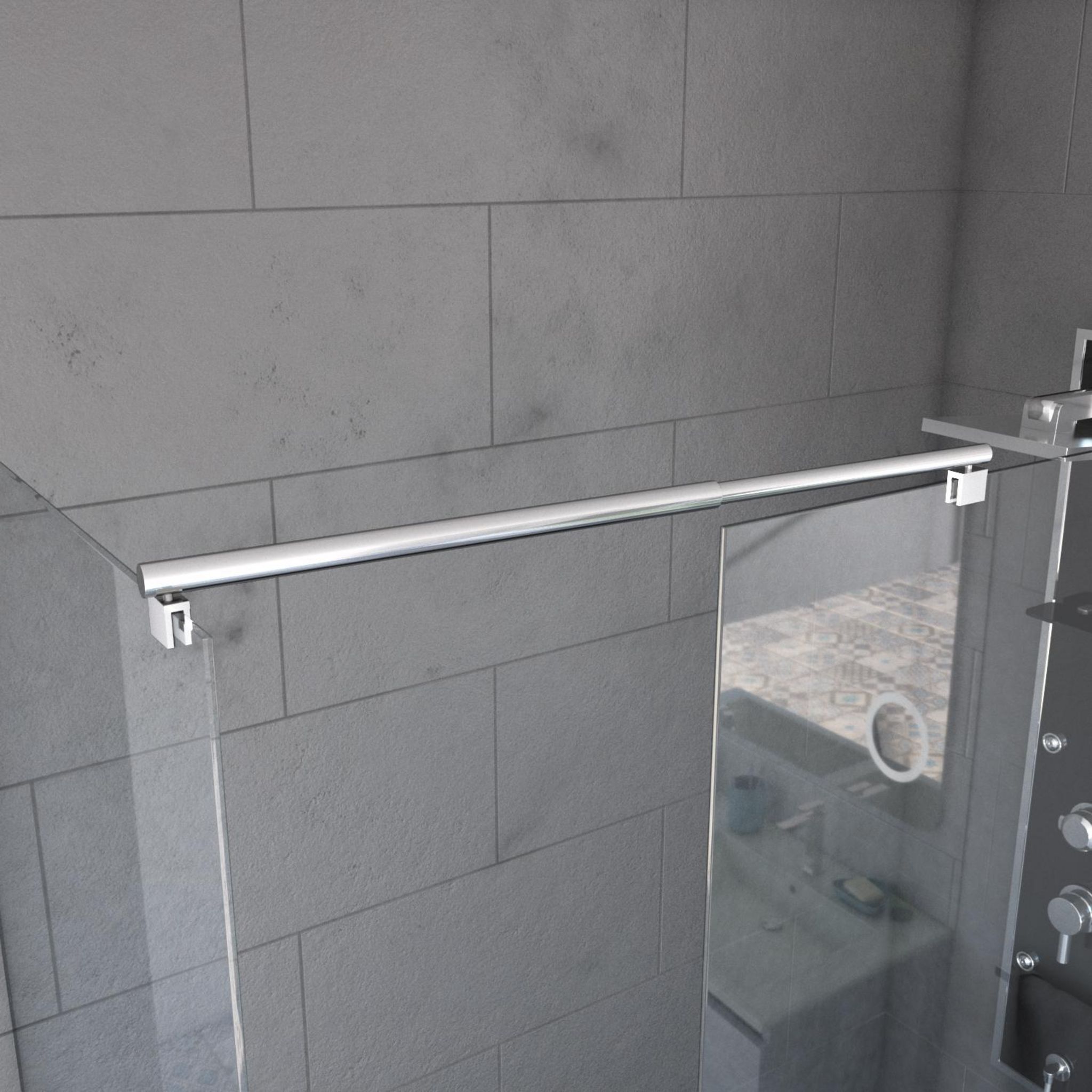 Barre de fixation plafond pour douche a l'italienne - BARRE DE FIXATION  PLAFOND 60cm RECOUPABLE - Aurlane