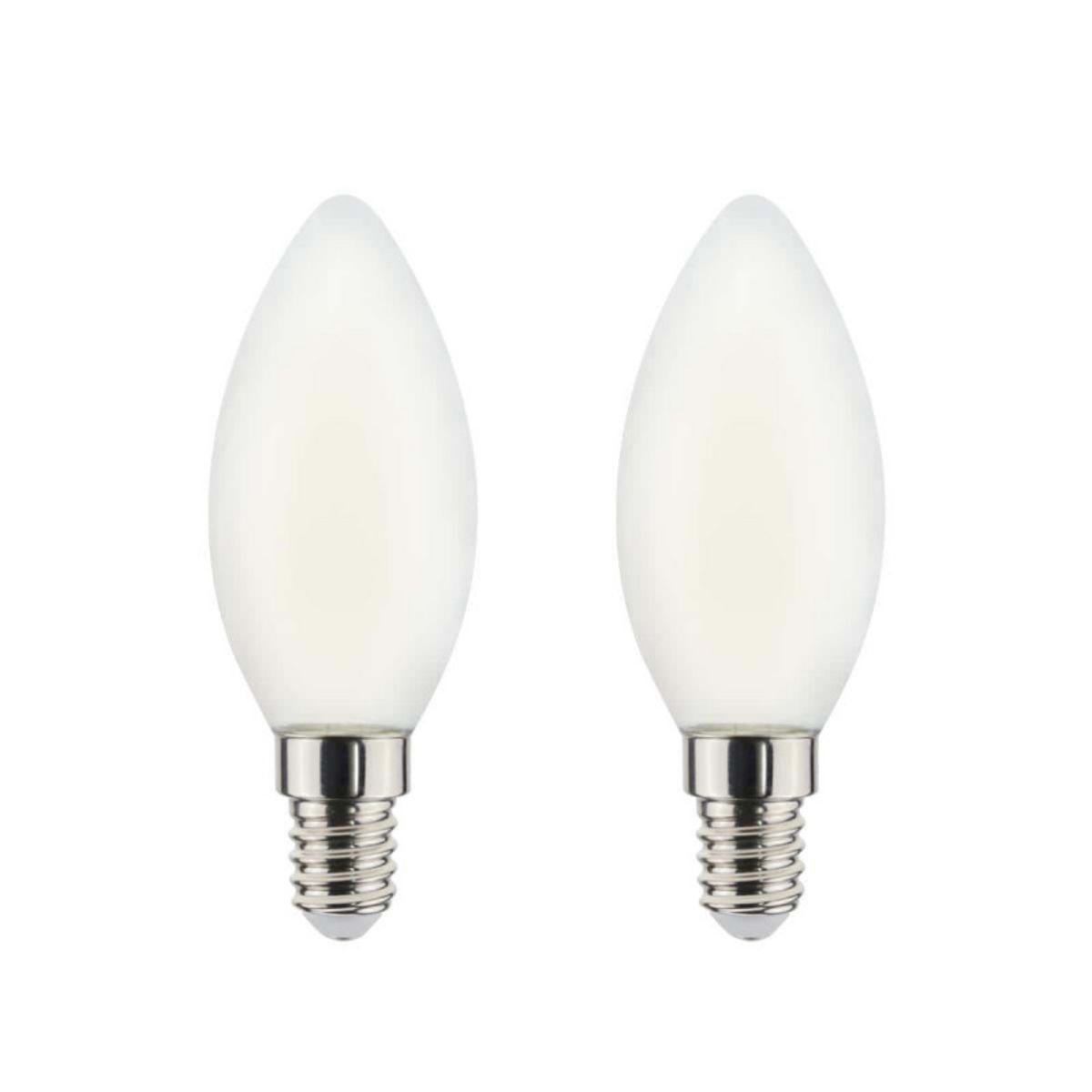  Ampoule LED Filament XXCELL Flamme Dépolie - E14 équivalent 40W x2