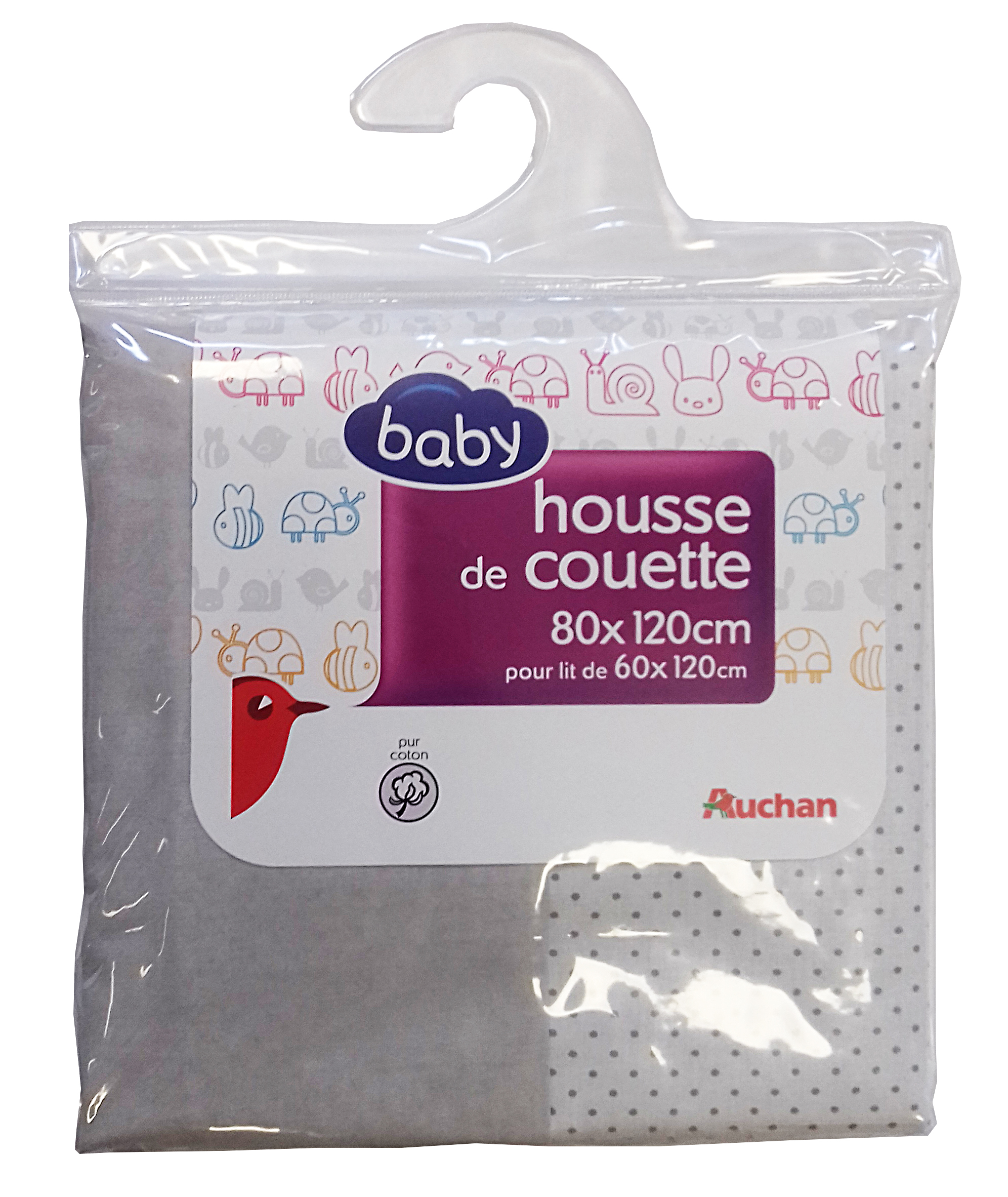 AUCHAN BABY Couette bébé 300g/m² 80 x 120 cm Basic pas cher