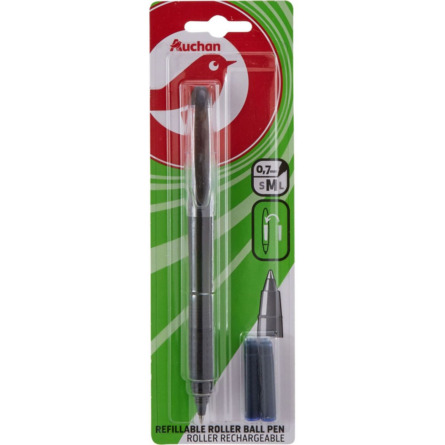 RECHARGE ROLLER NOIR POUR GREEN BALL 0.7 ET MR ANIMAL/RETRO POP, Stylos  plume et parures, Ecriture et correction, Fournitures de bureau, WEB