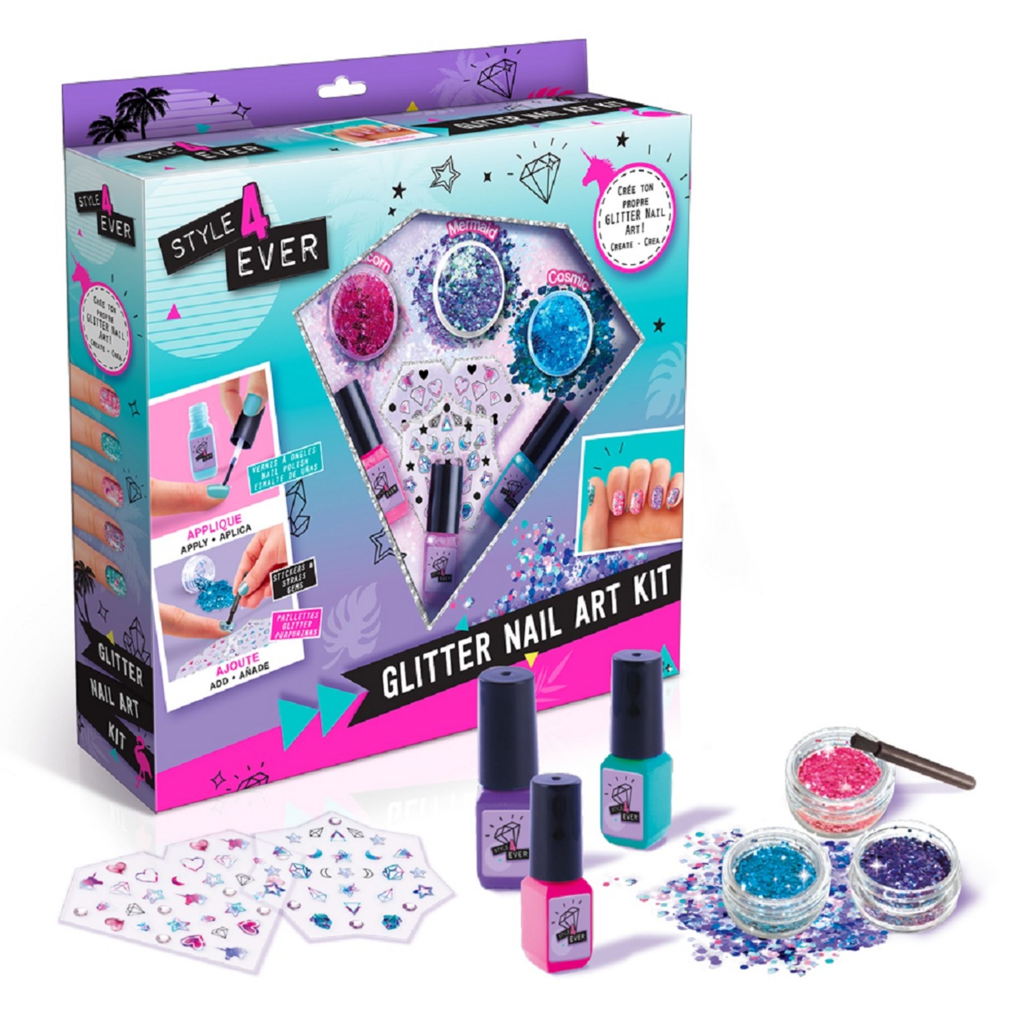 Kit vernis à ongles Glitter Nail Art Canal Toys : King Jouet