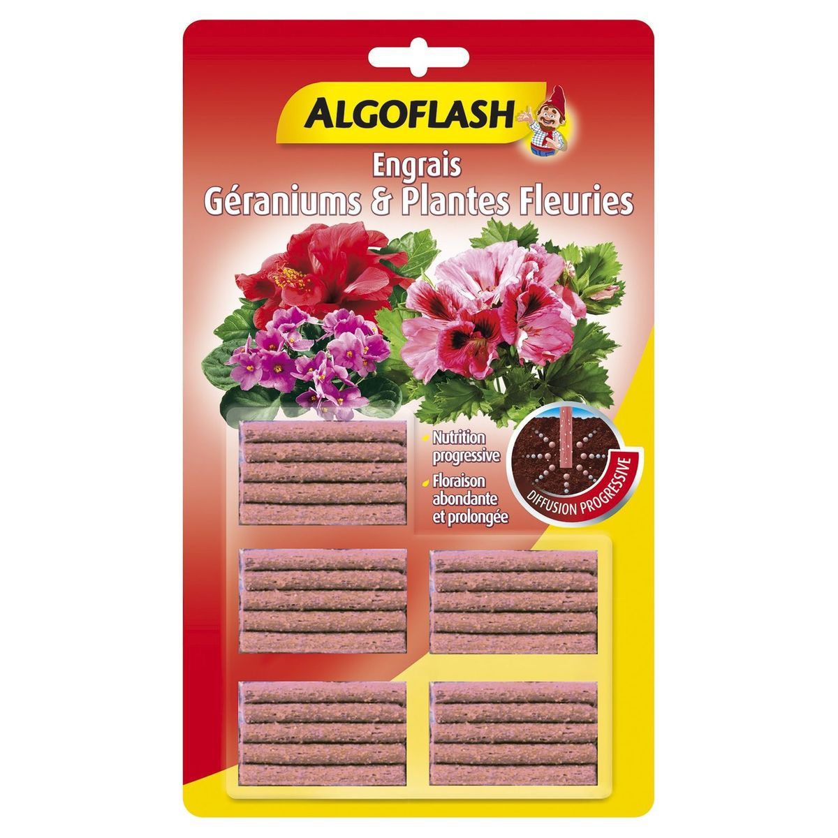 ALGOFLASH Engrais bâtonnets géraniums et plantes fleuries x25 25 pièces