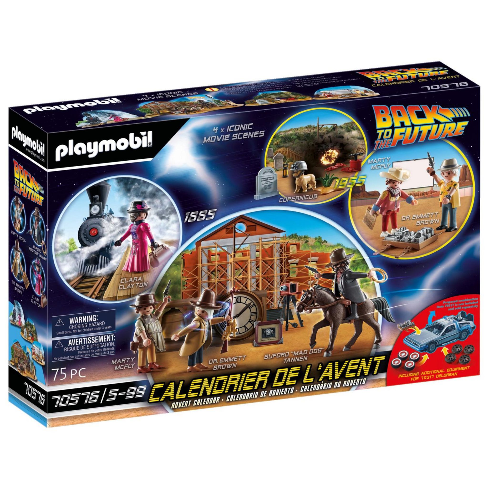 PLAYMOBIL 70576 - Retour vers le futur - Calendrier de l'avent pas cher 