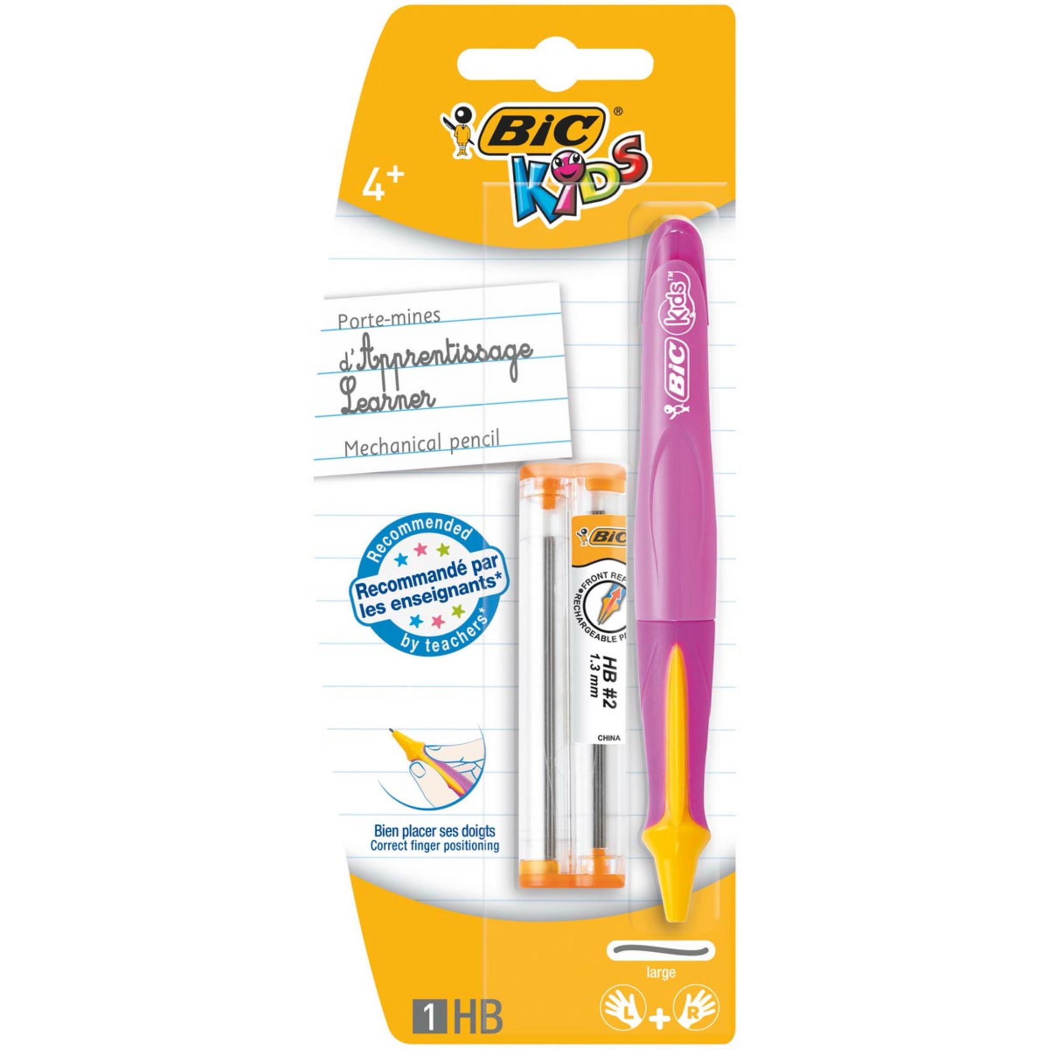 BIC Lot de 6 mines 1.3mm HB Kids Apprentis pas cher 