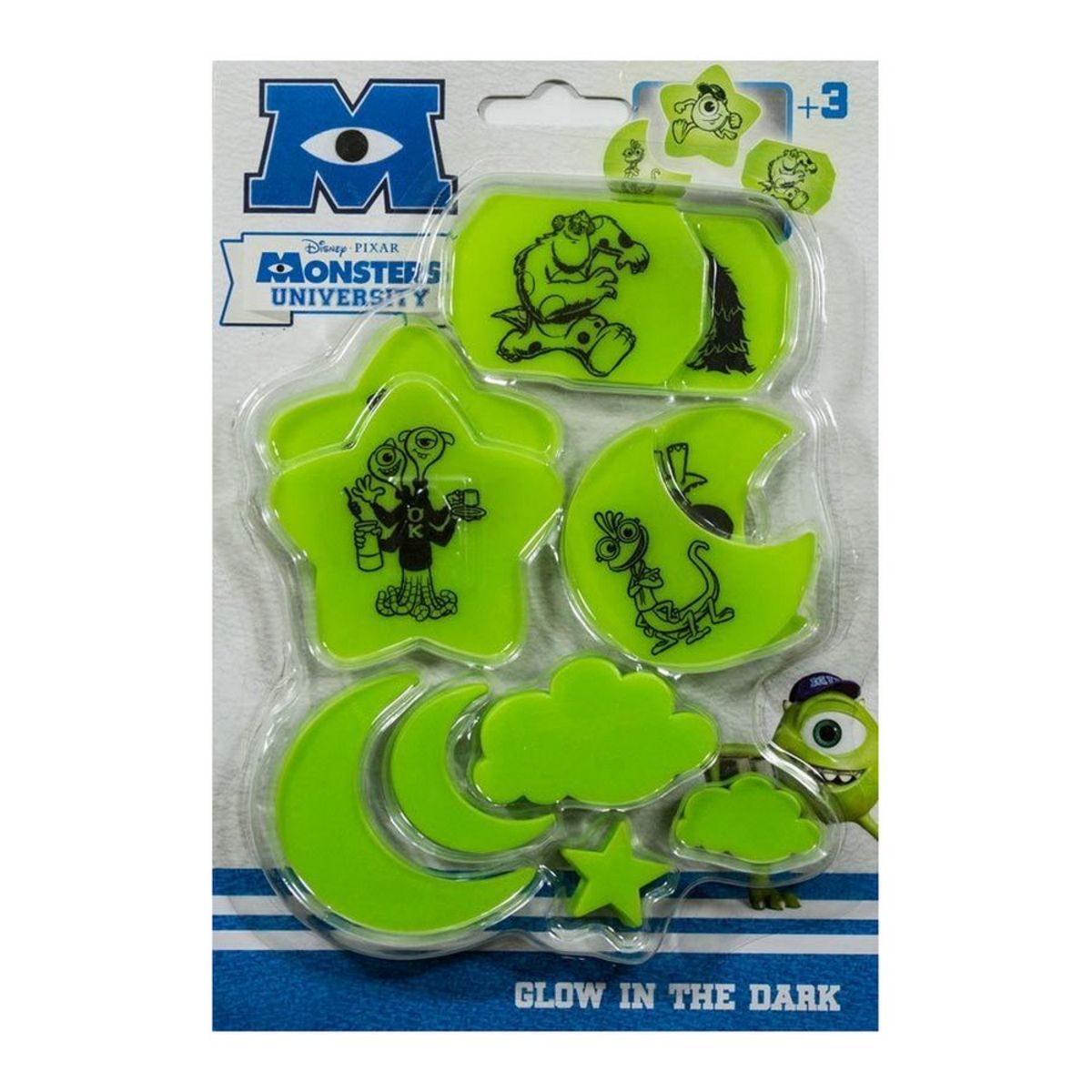 30 stickers Monstres Academy Phosphorescents Glow in the dark Disney veilleuse lumière enfant