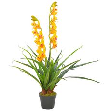 Plante artificielle avec pot Orchidee Jaune 90 cm