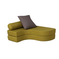 Chauffeuse banquette lit d'angle 1 place OSTO (Vert / Taupe)
