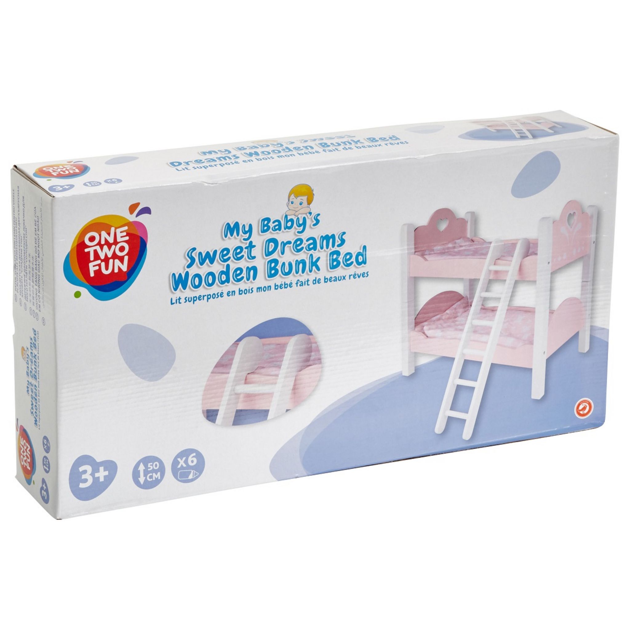 One Two Fun Lit De Poupee Superpose En Bois Pas Cher A Prix Auchan