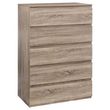 commode 5 tiroirs design dolo 118cm naturel