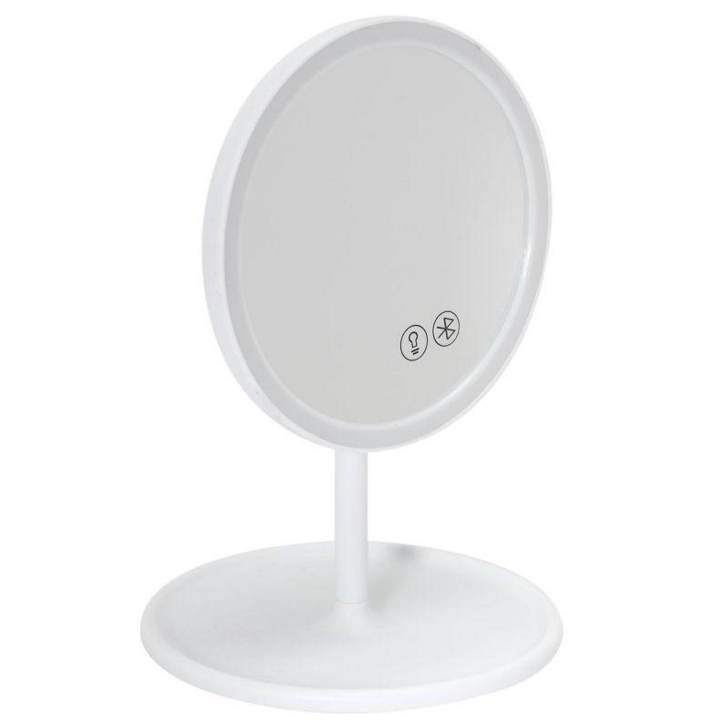 HOMCOM Miroir lumineux LED armoire murale design de salle de bain 2 en 1  dim. 50L x 15l x 60H cm MDF blanc pas cher 