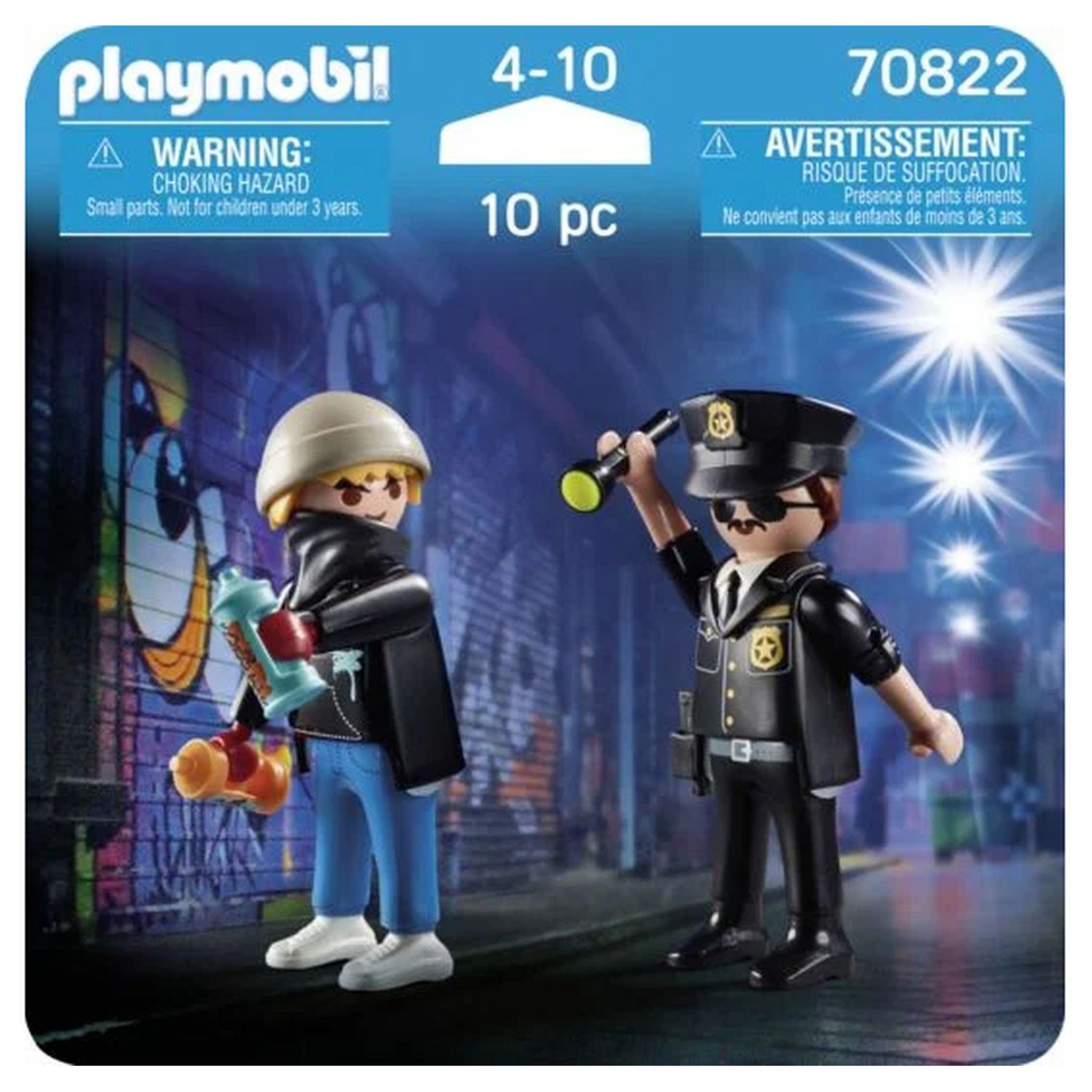 PLAYMOBIL 6920 - City Action - Voiture de policiers avec sirène pas cher 