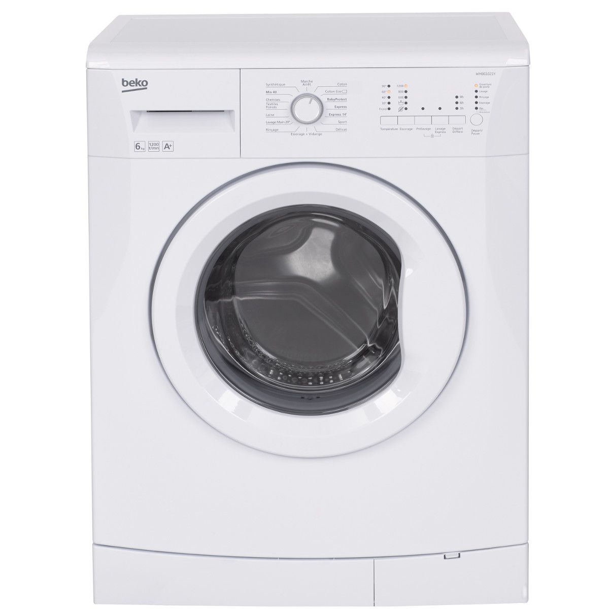 BEKO Lave-linge hublot WMB61021Y, 6 Kg, 1000 T/min pas cher