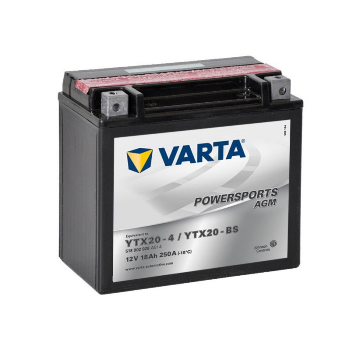 Varta Batterie Moto VARTA YTX20-BS 12V 18AH 250A pas cher 
