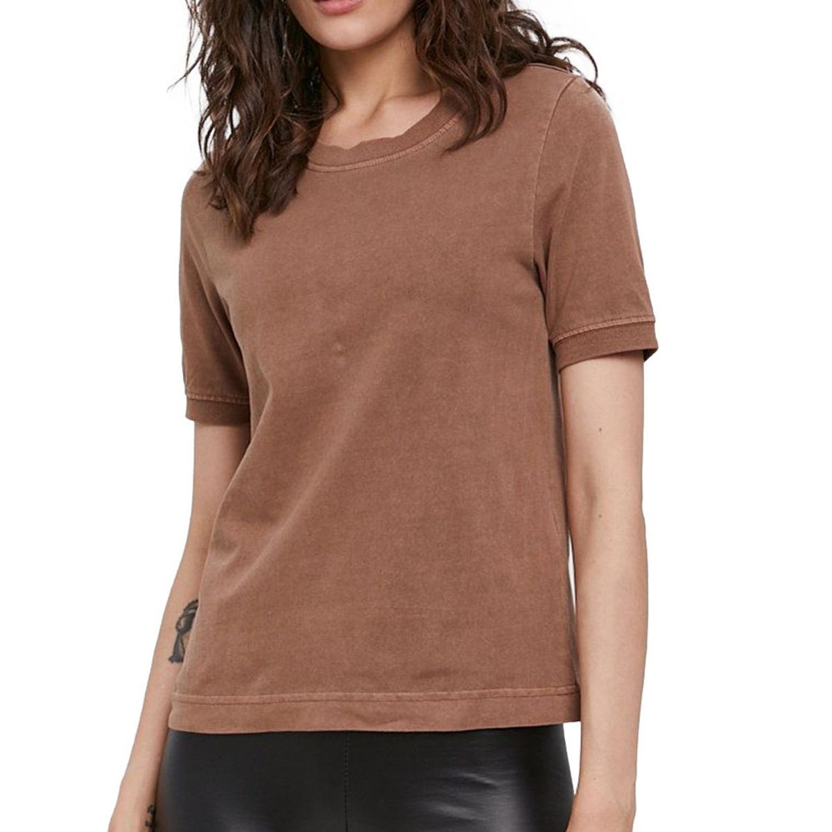 Tee shirt marron femme new arrivals