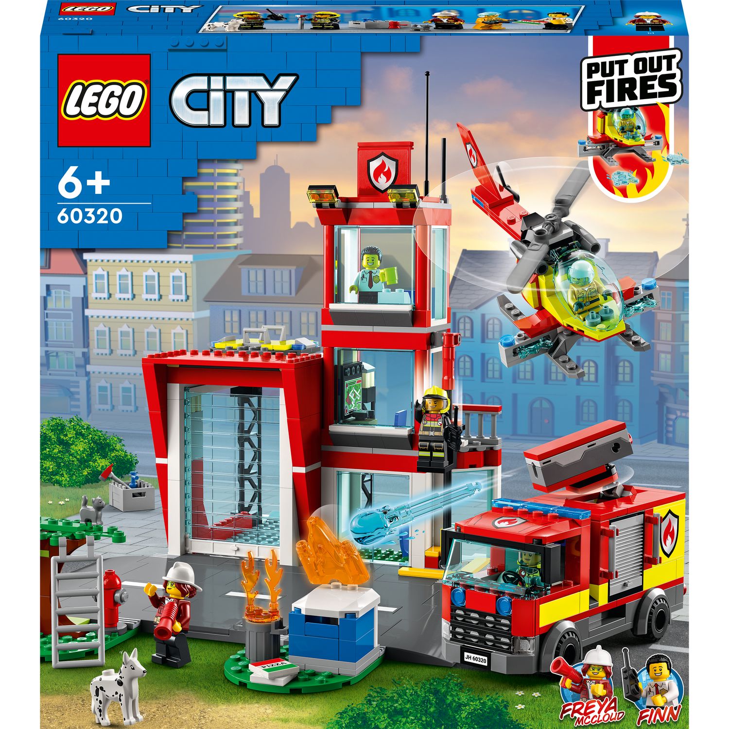 LEGO® City 60215 La caserne de Pompiers, Jeu de Construction, Jouet Garage  avec Camion pour Enfants de 5 ans et +