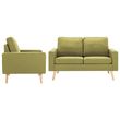 vidaxl 3056619 2 piece sofa set fabric green (288698+288708)