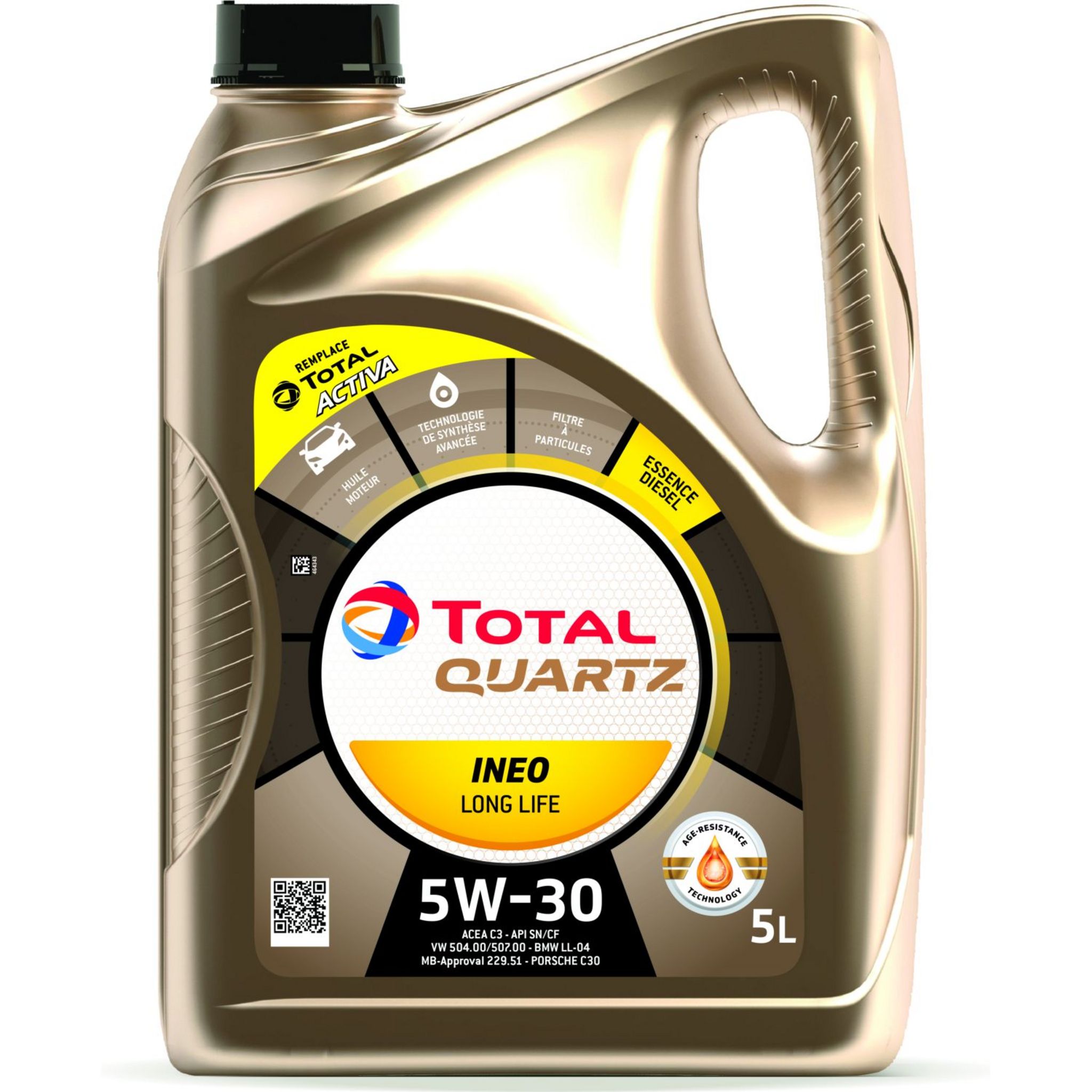 AUCHAN HUILE SYNTHESE DIESEL 5W301L pas cher 