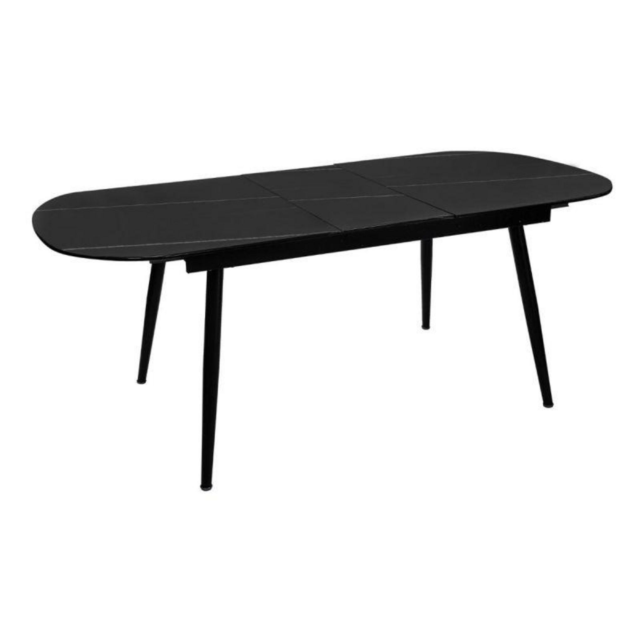 Table à manger extensible 120/160x80x75 cm naturel et noir