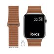 ibroz bracelet apple watch cuir loop 42/44/45mm marron