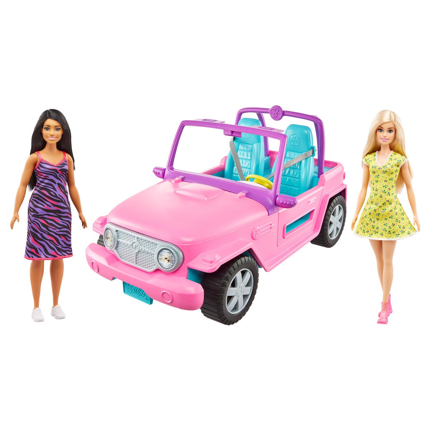 BARBIE Vehicule 4X4 2 poupees Barbie pas cher Auchan