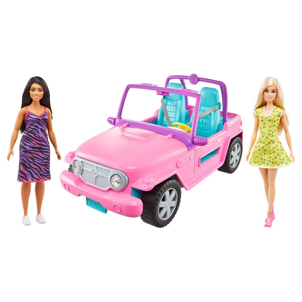 BARBIE V hicule 4X4 2 poup es Barbie pas cher Auchan