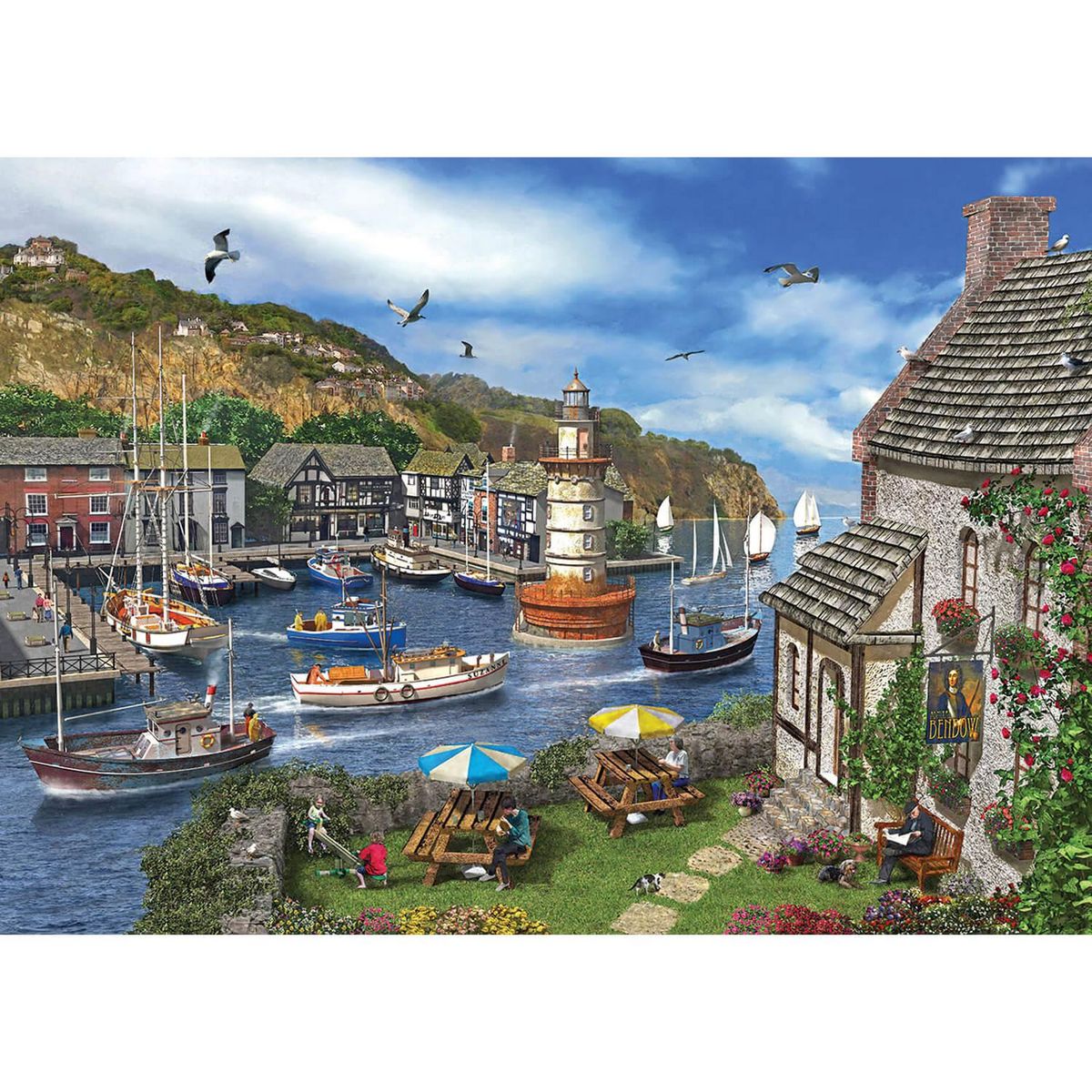 KS Games Puzzle 2000 pièces : Le port du village