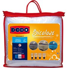 DODO Couette légère en coton 200 g/m² BICOLORE (Turquoise / Indigo)