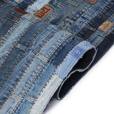 VIDAXL Tapis jeans Patchwork 80 x 150 cm Denim Bleu