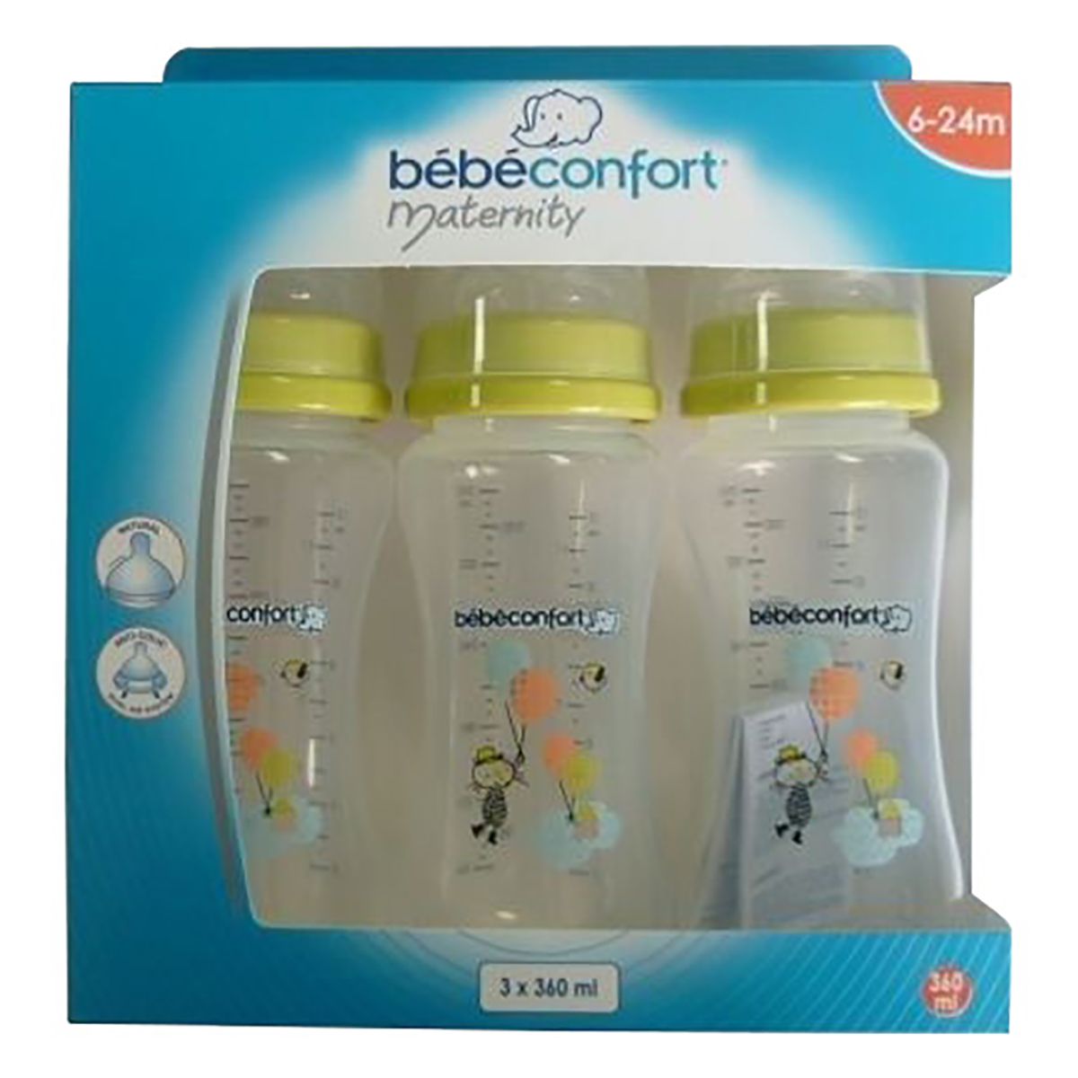 Bebe Confort Lot De 3 Biberons Maternity 360 Ml Biberon Ref Pas Cher A Prix Auchan