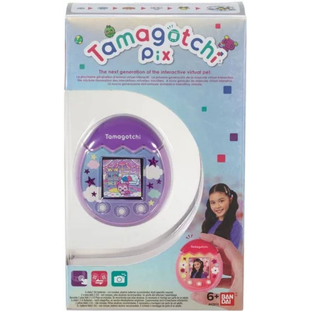 Tamagotchi PIX - BANDAI - Modèle Violet - Ecran couleur - Pour enfant -  Cdiscount Jeux - Jouets