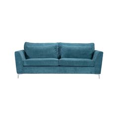 Canapé 2 ou 3 places ISA tissu velours, confort moelleux (bleu)