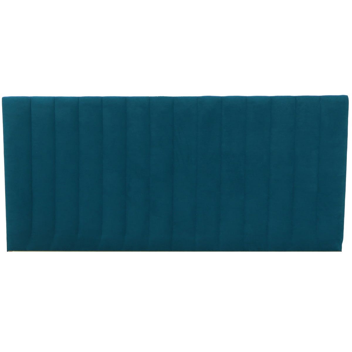 HOMIFAB Tête de lit matelassée en velours bleu 160 cm - Eliot