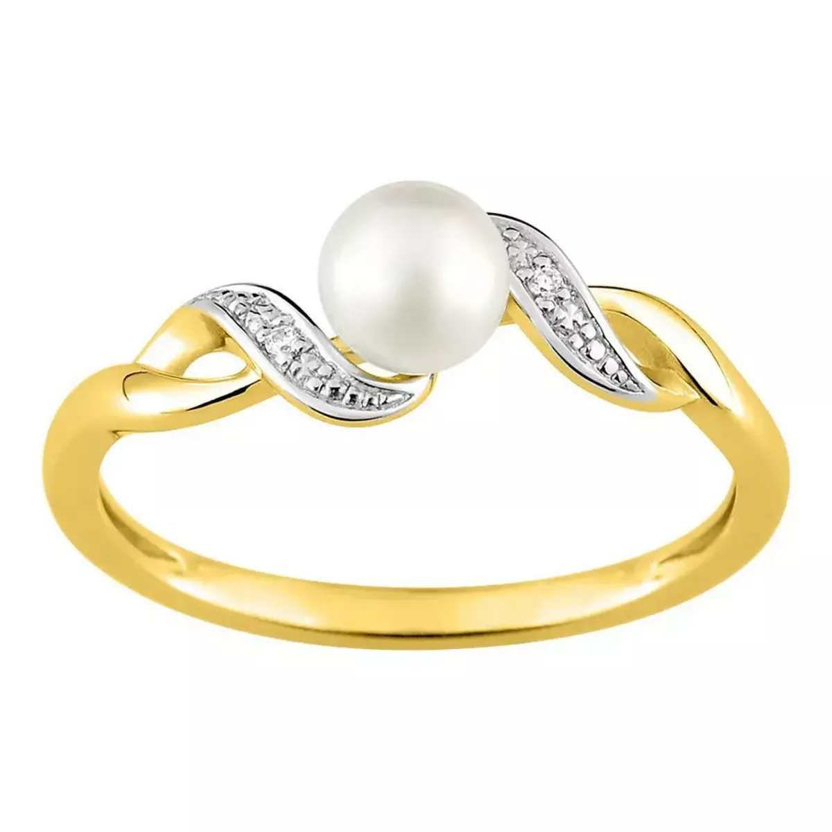 Tousmesbijoux Bague Femme - Oxyde de zirconium - Plaqué Or
