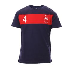 Varane T-Shirt Marine/Rouge Enfant Équipe de France (Bleu)