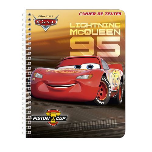 Cahier de texte à spirale Flash MacQueen Cars