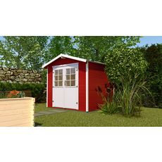 WEKA Abri de jardin bois 28mm 5,87 m² déjà peint en rouge