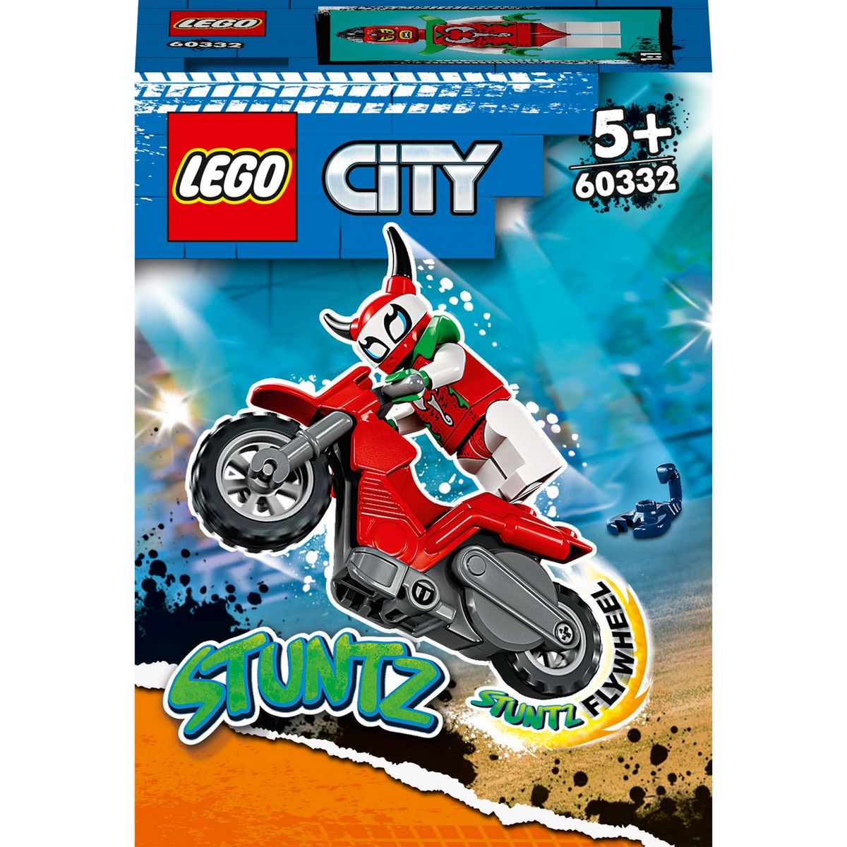 LEGO City 60332 La moto de cascade du scorpion téméraire, Jouet de Cascadeur Stuntz