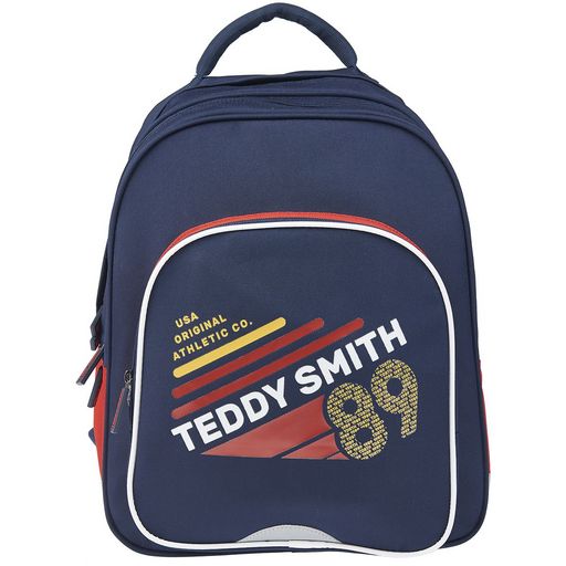 TEDDY SMITH Sac dos 2 compartiments bleu et rouge pas cher